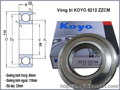 Bảng tra kỹ thuật và Kích thước bạc đạn tròn 62xx các loại